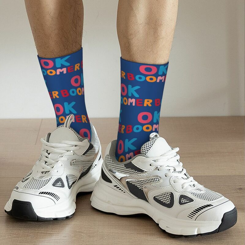 Носки Ok Boomer, Супермягкие чулки в стиле Харадзюку, всесезонные длинные носки, аксессуары для подарка унисекс