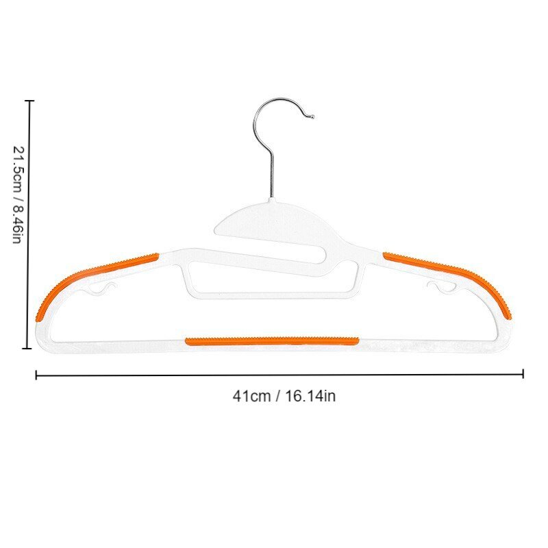 10 Stuks Zwart/Oranje/Grijs Multifunctionele Natte En Droge Huishoudelijke Hanger Geschikt Voor Opknoping Kleding Slaapkamer Garderobe Anti-Slip