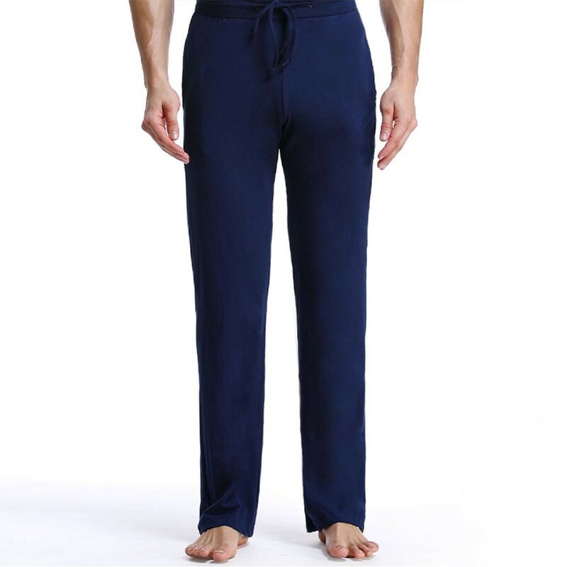 Męska spodnie od piżamy bawełniana strój domowy codzienny Plus rozmiar luźna spodnie sportowe miękka wygodna bielizna elastyczna talia