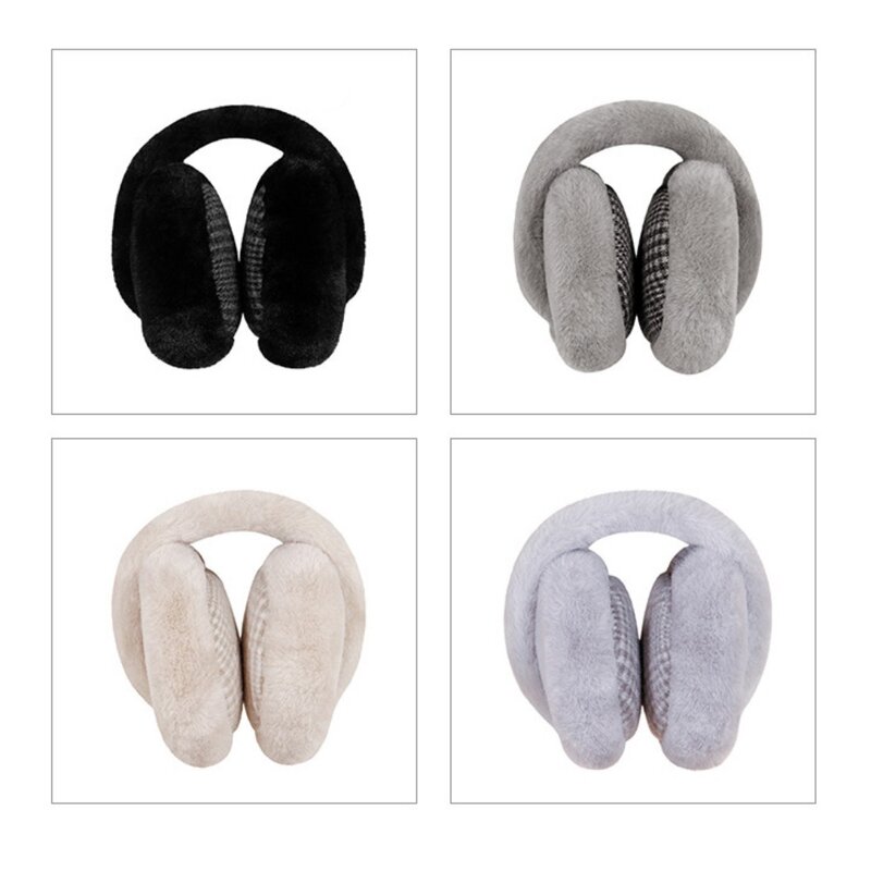 Keep Warm Ear Muffs Portable Foldable Cold Protection Winter Earflaps Plush Windproof Ear Cap Men