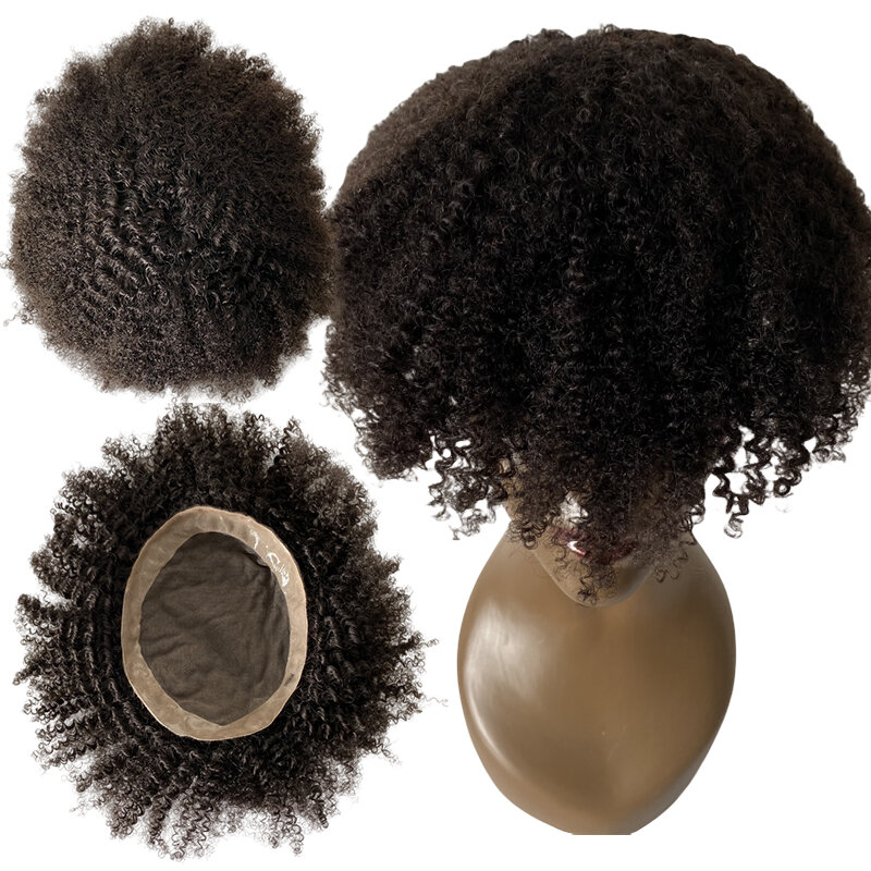 استبدال الشعر البشري البرازيلي البكر ، أحادية الشعر المستعار الجذر ، جيت الأسود ، 6 مللي متر ، موجة وحدة #1 ، 8x10 ، الرجال