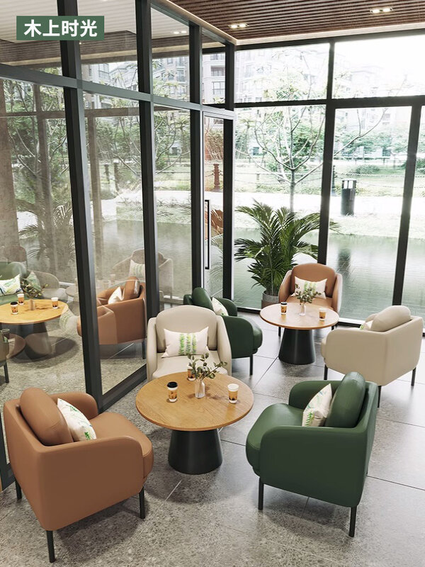 Kursi kartu Sofa area santai departemen penjualan meja penerimaan dan kursi kombinasi komersial tempat duduk ganda