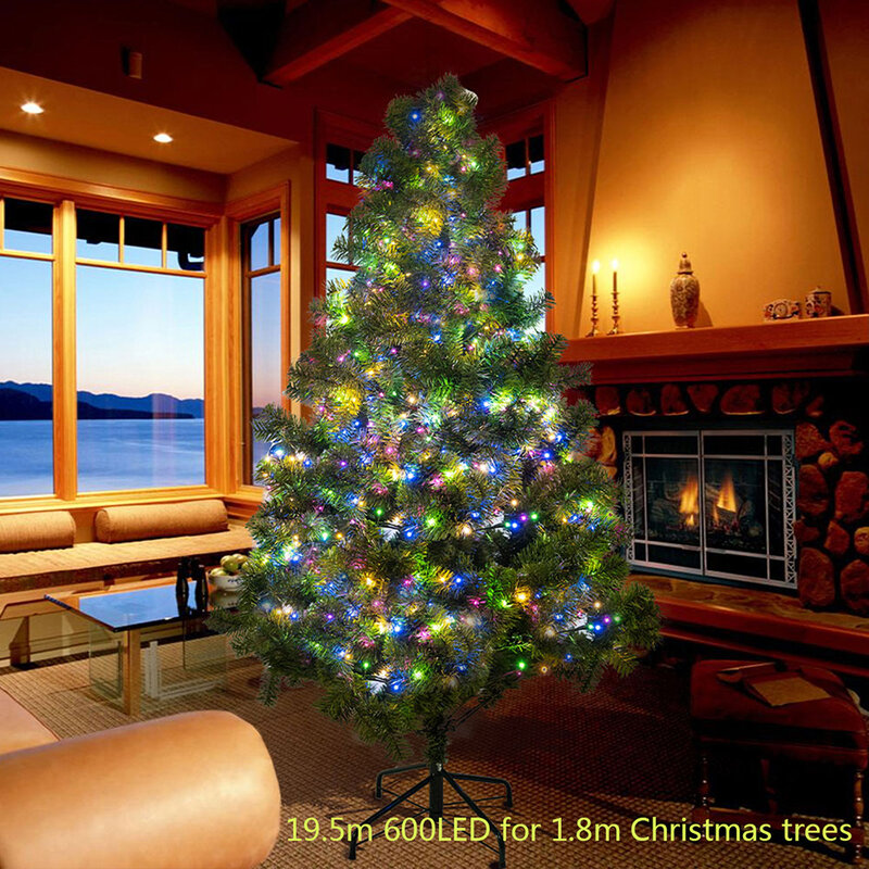 銅線のLEDストリングライト,妖精,屋外,クリスマス,新年,クリスマス,木の装飾