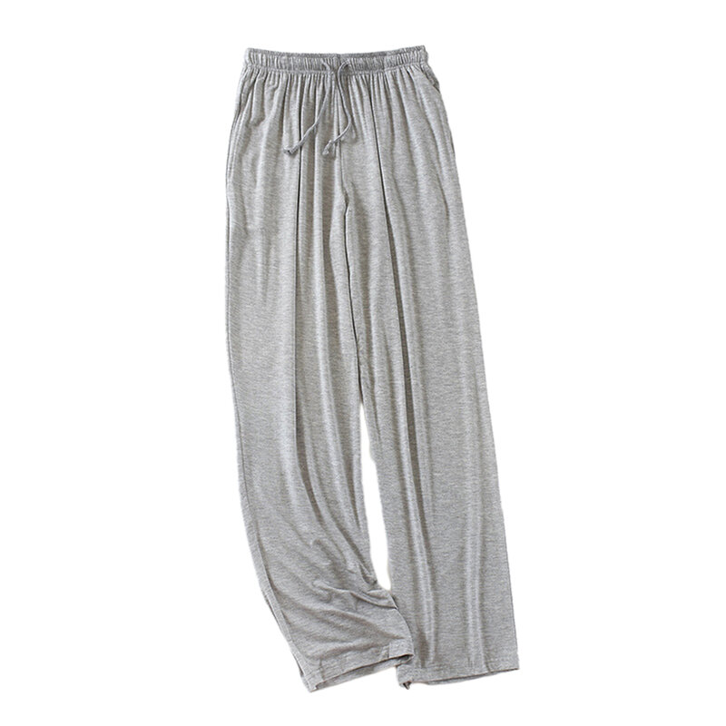 Pijama modal solto masculino, calça monocromática, calça de ioga elástica, calça comprida masculina, quente, nova, quente