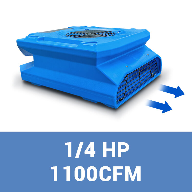 Preair 1/4 HP 1100 CFM 공기 송풍기, 카펫 건조기, 물 손상 복원 공기 무버
