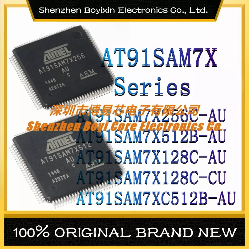 Microcontrolador de AT91SAM7X256C-AU AT91SAM7X512B-AU AT91SAM7X128C-AU, Chip IC (MCU/MPU/SOC), AT91SAM7X128C-CU AT91SAM7XC512B-AU