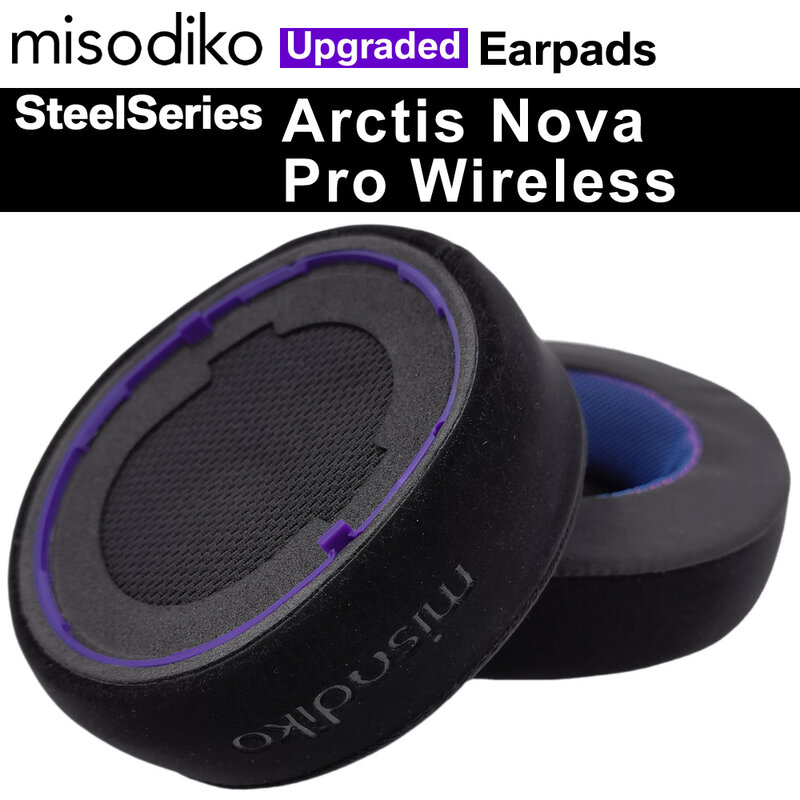 Misodiko-Oreillettes de remplacement améliorées, pour casque sans fil SteelSeries Arctis Nova Pro