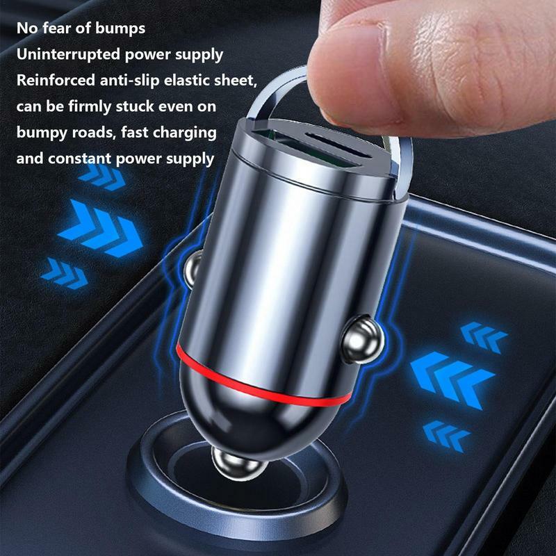 ที่ชาร์จ USB แบบอะแดปเตอร์ชาร์จในรถยนต์30W สำหรับรถยนต์ที่ชาร์จอัตโนมัติขนาดเล็กพร้อมที่ชาร์จแบบโลหะไฟแช็คสำหรับรถยนต์