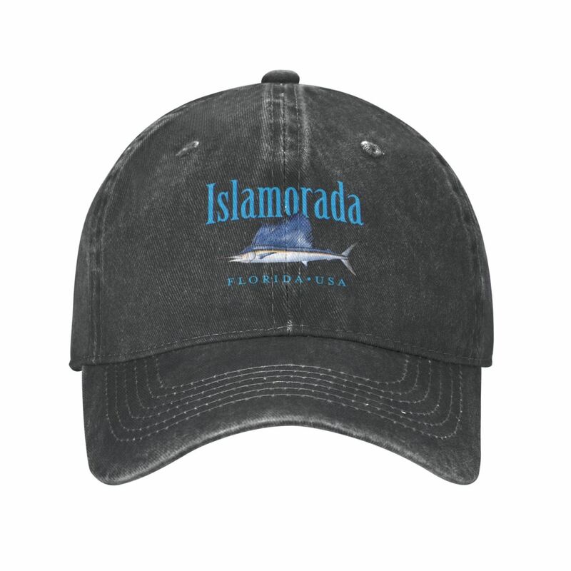 Islamorada Florida Keys Sailfish Design Cowboy Hat Sunhat Golf Hat Man funny hat birthday Baseball Men Women's