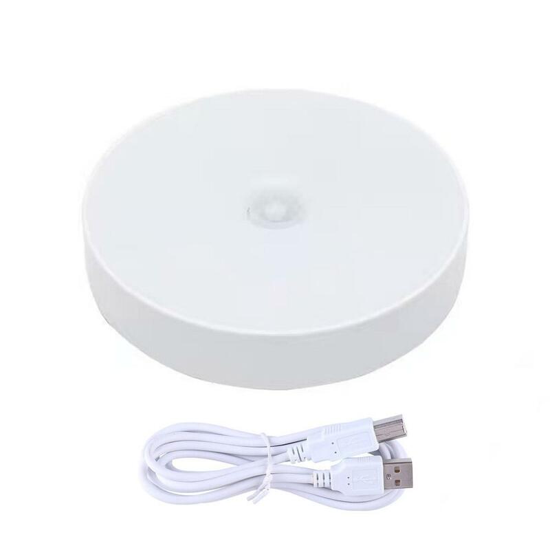 Mini LED Touch Sensor Night Lights USB Rechargeable Night Wall Bedroom Portable Round Light Kitchen Lamp Base Magnetic Dimm Y9C9