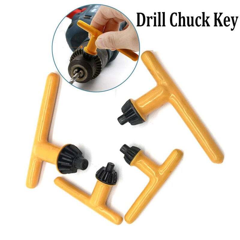 Set kunci Chuck presisi Universal, untuk mengencangkan dan melonggarkan mata bor dengan ukuran 6/10/13/16mm dan pegangan nyaman