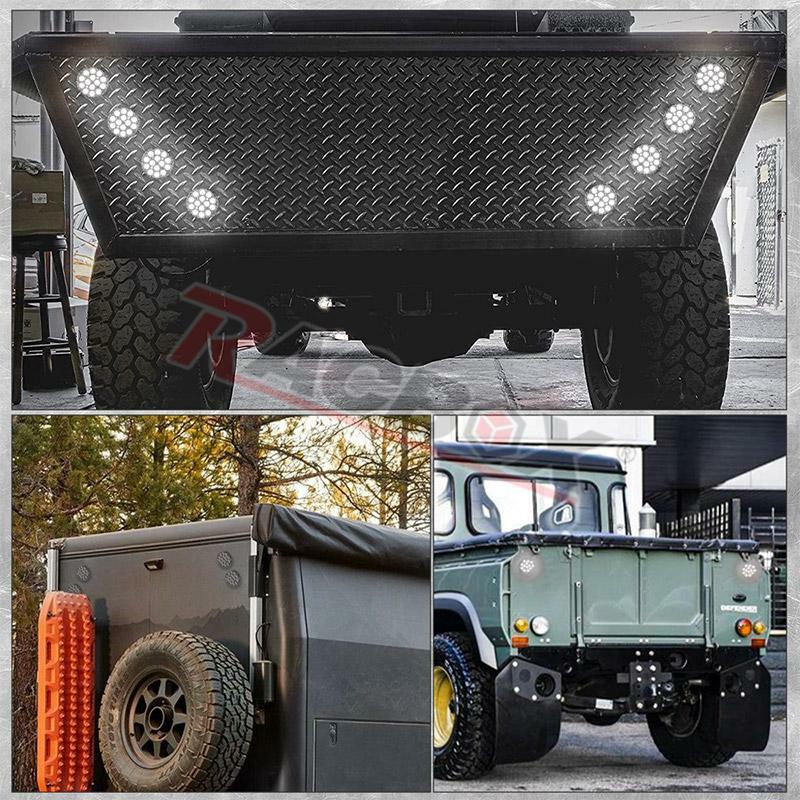 トラックやオートバイのトラック用の3インチのアルミニウム製LEDテールライト,12v,24v,フラッシュ,両面非常灯