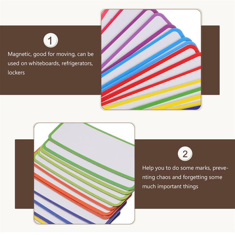 Etichette magnetiche cancellabili a secco pennarello per messaggi frigorifero targhetta con nome adesivo cancellabile per lavagne