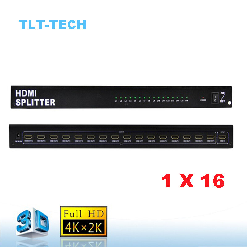 4K 1X16 Hdmi Splitter Professionele Hdmi Distributeur 1X16 Multi Scherm Video Converter 1 Pc om Verschillende Monitor