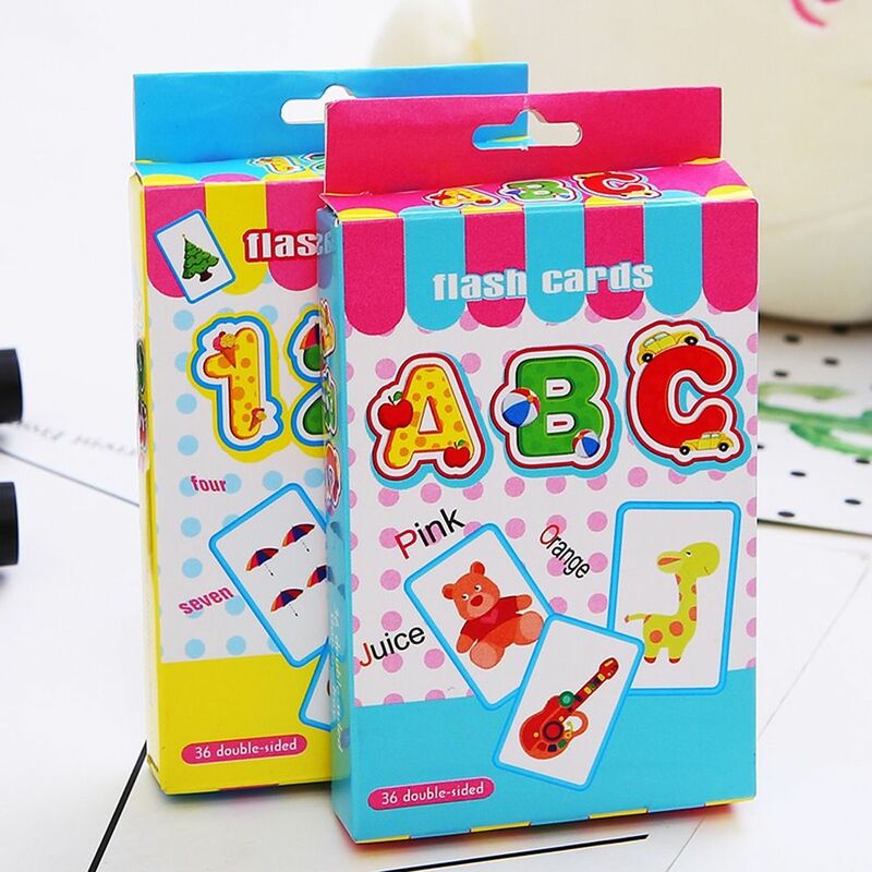 Kids Math Toy Double Side Letter Number Flash Card Baby Learning Cards Children Cognition Card Montessori Educational Toy
