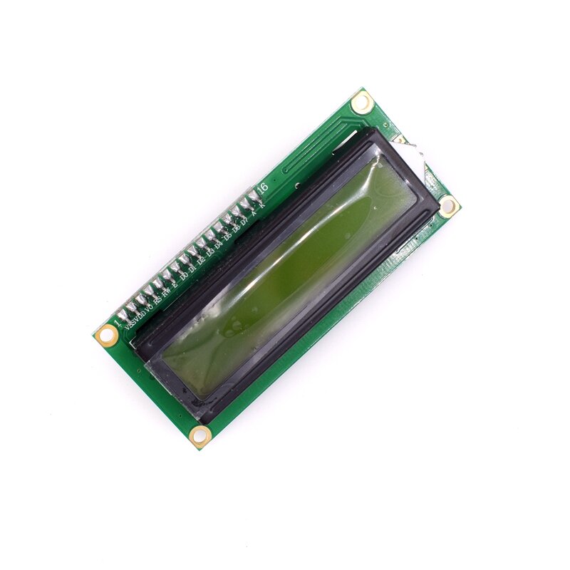 LCD 1602 layar biru/layar hijau, modul Display LCD 5V karakter lampu hitam biru 16X2
