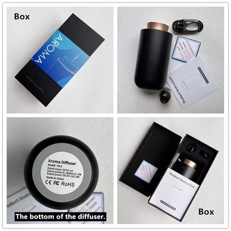 Diffuser Minyak Esensial Nebulizer USB Penyegar Udara Mobil Baterai Tanpa Air Penyebar Aroma Udara Aromaterapi Isi Ulang untuk Rumah