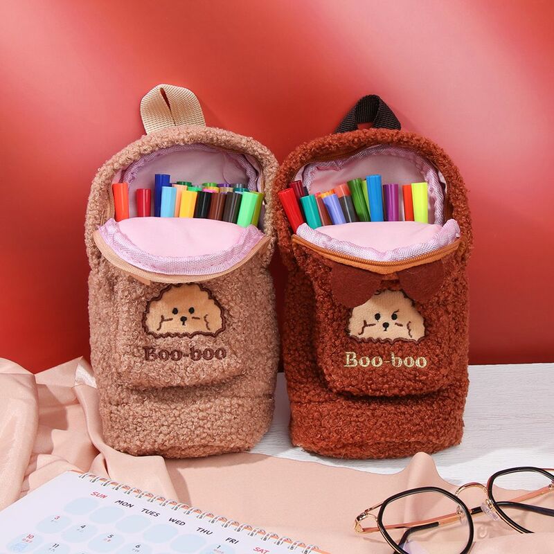 New Stationery Cases Durable Portable Pencil Case Storage Bag Makeup Pouch Plush Bear