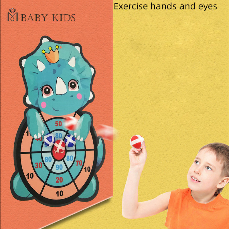 Tablero de dardos Montessori para niños de 4 a 6 años, juego de deportes, juguete al aire libre, bola pegajosa para interiores, regalo para niños