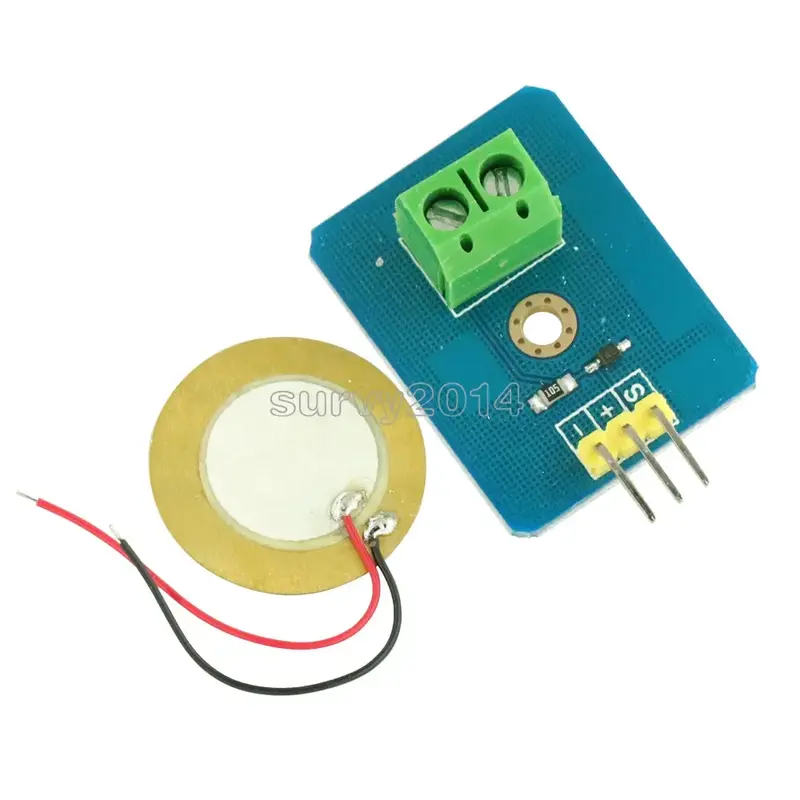 Módulo de Sensor de Vibração Piezo Cerâmica, Controlador Analógico, Componentes Eletrônicos, Suprimentos, Sensor para Arduino UNO R3, 3.3V, 5V, Novo