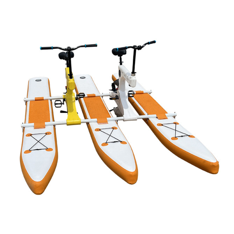 OEM factory direct one person two person supply inflatable floating bicycle  pedal boat water bike