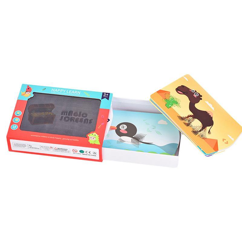 Kids Early Learning Flash Cards 18PCS 3D Kids Learning Cards Developmental Montessori Toys Creative Classroom Toys Aged 2-6
