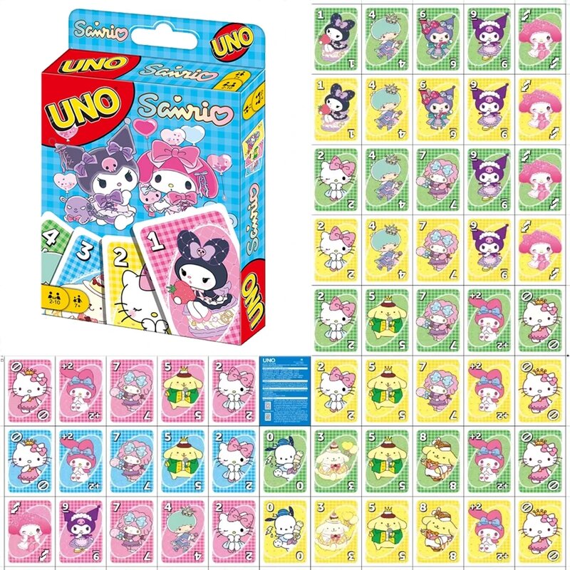 UNO Sanrio Stitch Matching Card Game, Family Party Boardgame, Funny Friends Entretenimento, Sem Mercy Matching, Dragon Ball Z Multiplayer