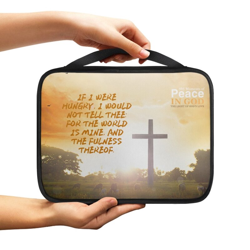 กระเป๋าพระคัมภีร์สำหรับผู้หญิงที่ถือซิปกระเป๋าเยื่อพรหมจารีปกกระเป๋าเก็บของตะวันตกดิน CROSS Arbor Briefcase