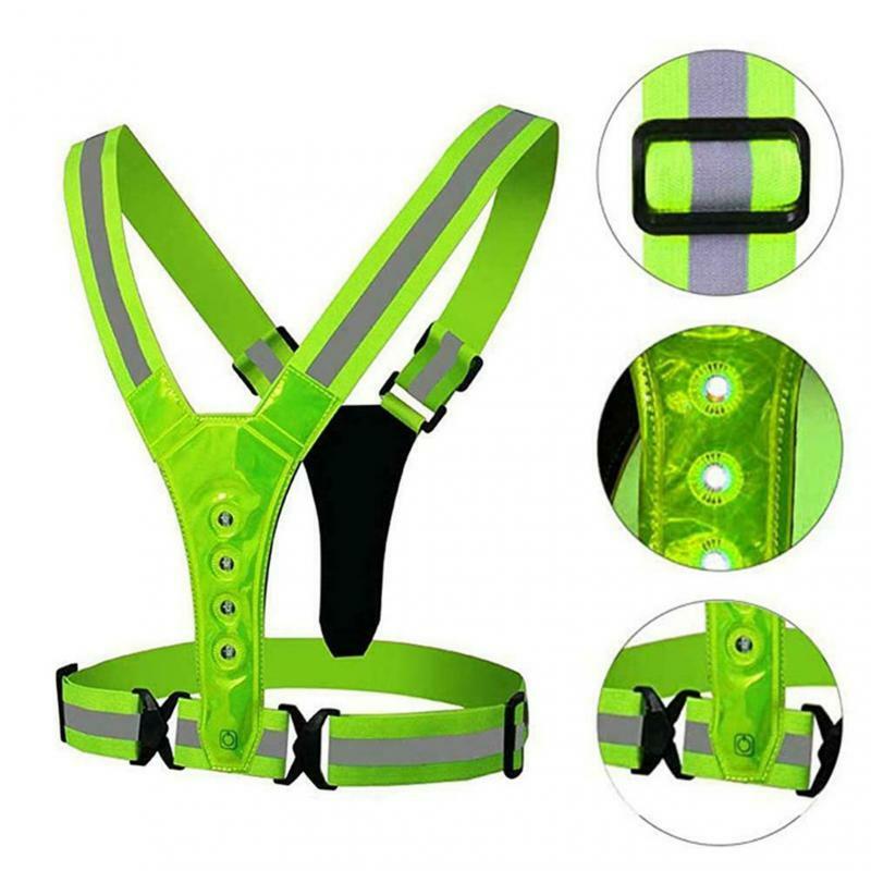 Highlight Reflective Straps Night Work Security Running Cycling Safety Reflective Vest High Visibility Reflective Safety