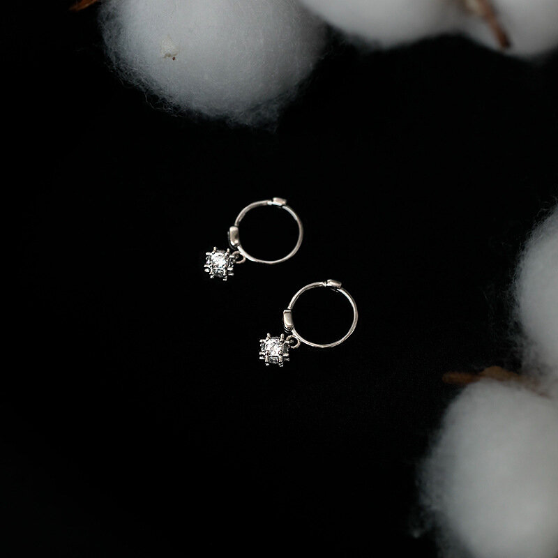 Orecchini in argento 925 per le donne orecchini a cerchio Aaa Cz orecchini a cerchio per le donne regalo di anniversario per la festa nuziale gioielli Designe