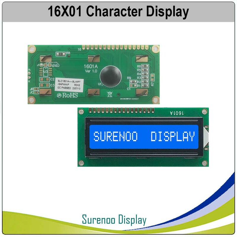 161 16X1 1601 LCD โมดูลจอแสดงผลหน้าจอ LCM Blue สีเหลืองสีเขียว Backlight