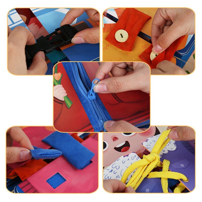1 шт. многослойная деревянная доска для занятий в детском саду, тренировочная одежка и удобная игрушка для раннего развития