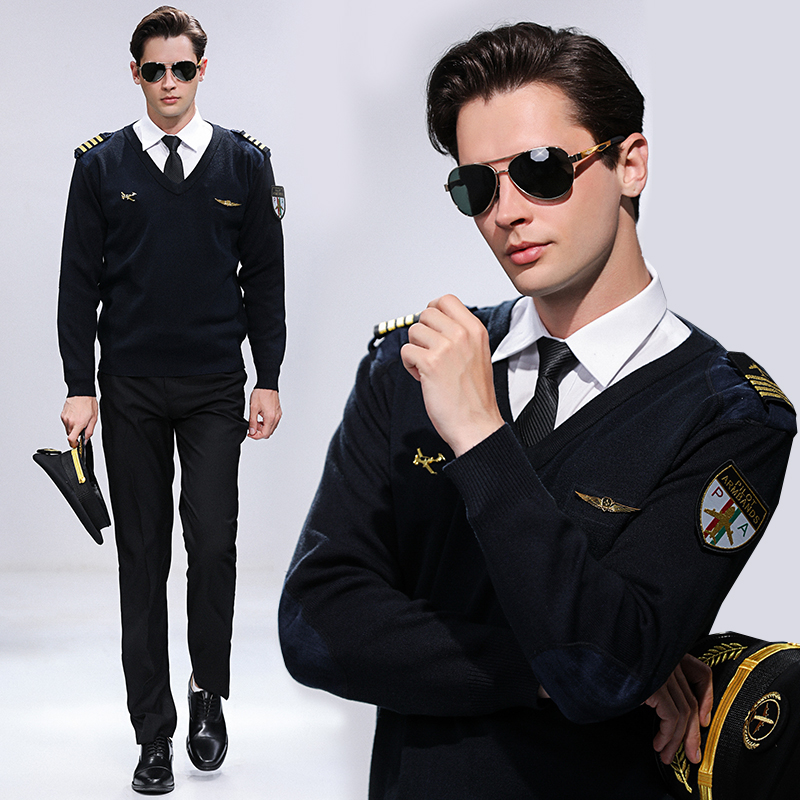 Uniforme de Pilote Vert en Tissu 100% Coton Personnalisé, Ensembles de Blazers, Chemises, Vêtements de Travail du Personnel FjAirline, Uniformes de Capitaine