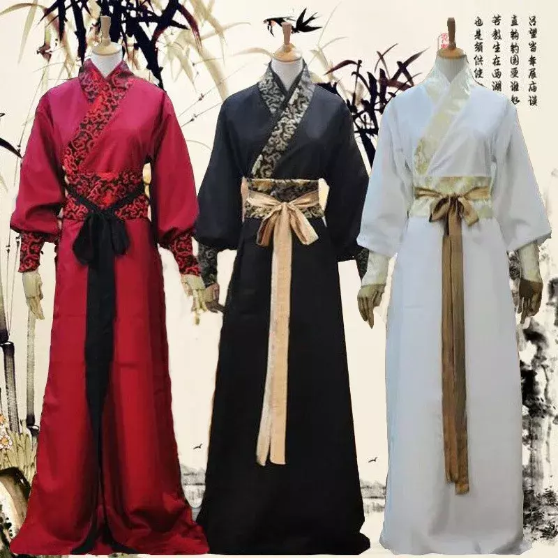 زي الرقص الصيني التقليدي للنساء والرجال ، ملابس هانفو ، فستان مسرح للسيدات ، تأثيري قديم ، وطني ، رجال