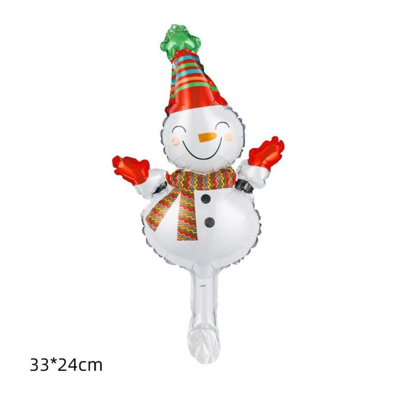 Globo inflable de papel de aluminio para árbol de Navidad, película de aluminio para pingüino, muñeco de nieve, Papá Noel, familia