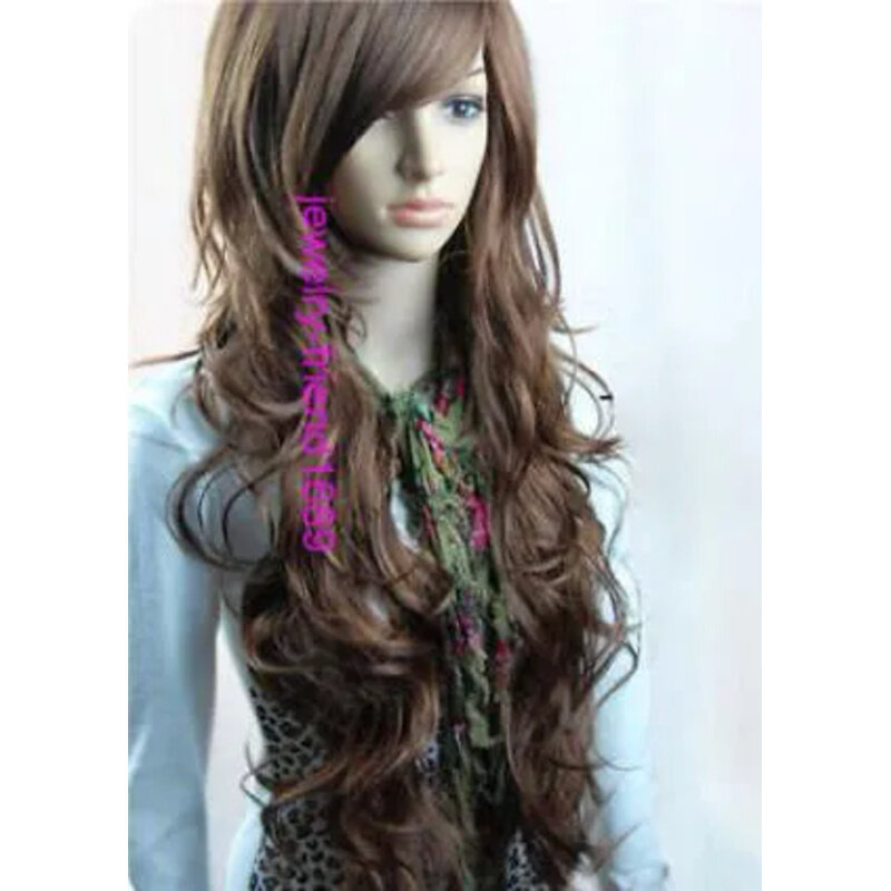 >>> Новый длинный тёмно-коричневый и волнистый парик