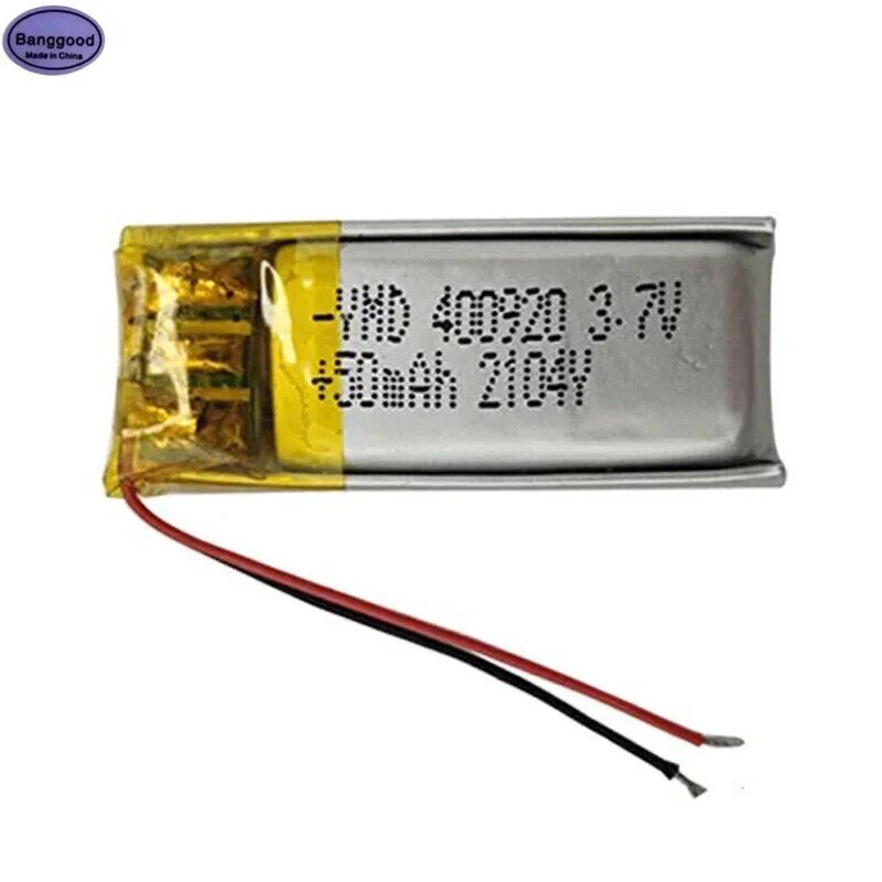 Batterie Lithium polymère aste, 3.7V 50mAh 400920 040920 Lipo, pour jouets GPS, Bluetooth MP4 MP5, 1 pièce