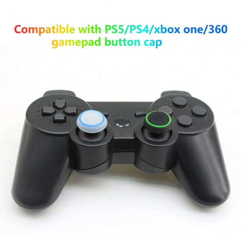 2 szt. Osłony joysticka do świecącego antypoślizgowego nakładki na palce silikonowego PS5 na 360 jeden kontroler do gier