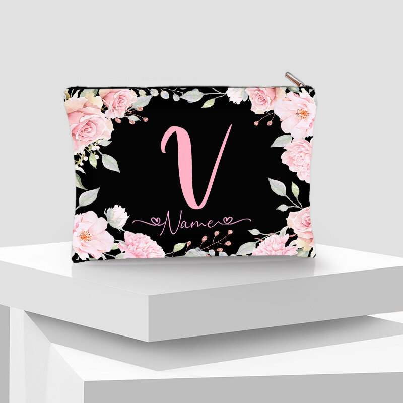 Personalizzazione floreale Make Up Bag Luxury Women Cosmetic Clutch Organizer borse per il trucco kit da toilette da viaggio glamour Vanity Case
