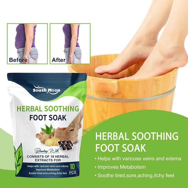 Lot Natural Herbal Foot Soak Gel Detox Capsule bagno per la pulizia dei piedi Soak Beads piedi dimagranti riflessologia Spa Relax Massage