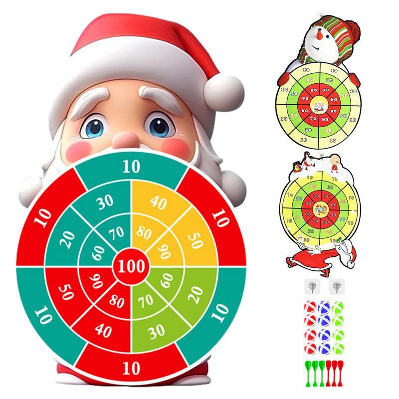 Children Dart Game Christmas Santa Claus Snowman Dart Board Target Toys Set Indoor Outdoor Party Sports Games For Boys & Girls