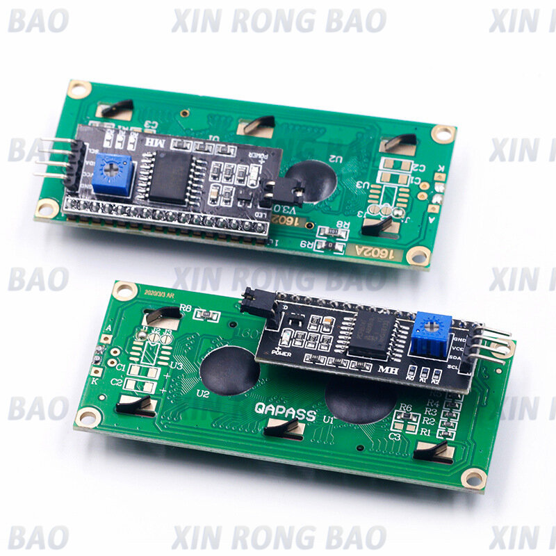 LCD1602 1602 LCD 모듈 파란색/노란색 녹색 화면 16x2 문자 LCD 디스플레이 PCF8574T PCF8574 IIC I2C 인터페이스 5V arduino 용