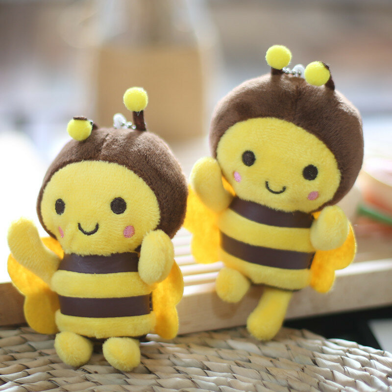 12CM Bee Festival peluche bambola animazione giallo ape Festival regalo attività decorazione peluche piccolo ciondolo ape bambola ciondolo borsa