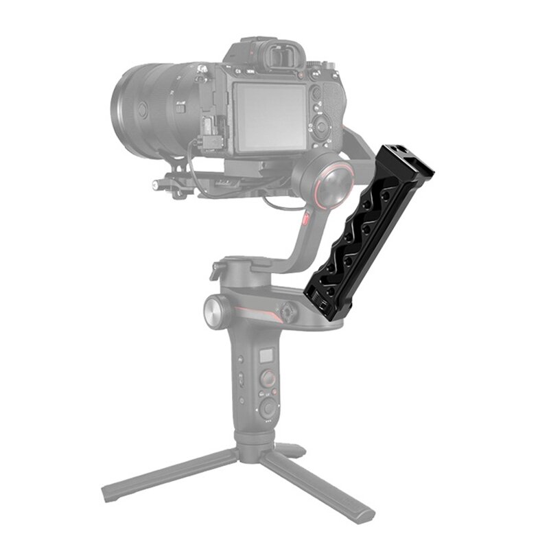 Pegangan penstabil kamera dengan lubang sekrup 1/4, pegangan kamera aluminium Aloi, sepatu dingin untuk DSLR dll