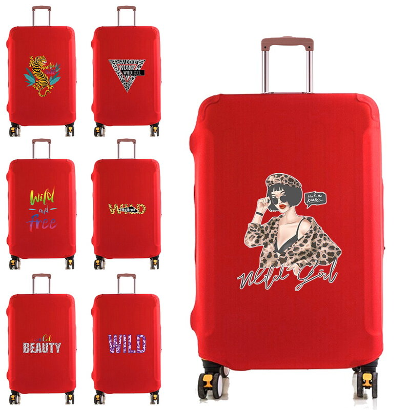 Luggage Suitcase Cover Protector Elastic Dustroof Case18~28 Inch Travel Protective Cover Travel Accessories Wild Pattern Print