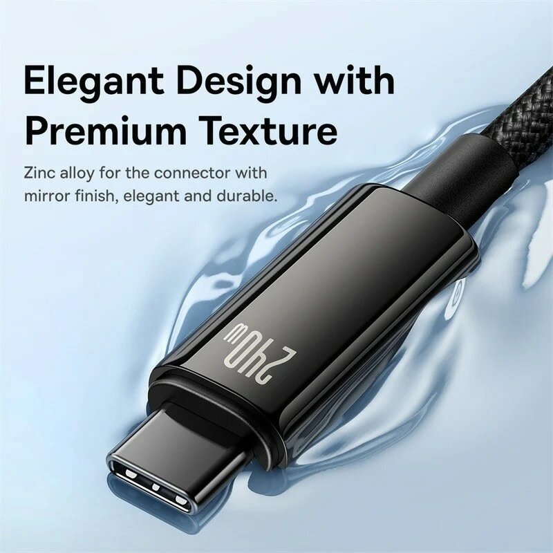 Baseus-Cable USB tipo C de 240W, cargador rápido para iPhone 15, PD3.1, para Macbook, PC, Realme, 5A, para xiaomi Oneplus