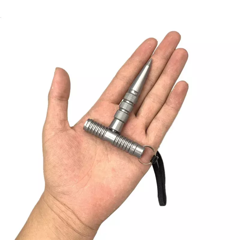 Черная серебряная ручка для самозащиты, безопасная портативная фоторучка, оружие для самозащиты, алюминиевый сплав, защита
