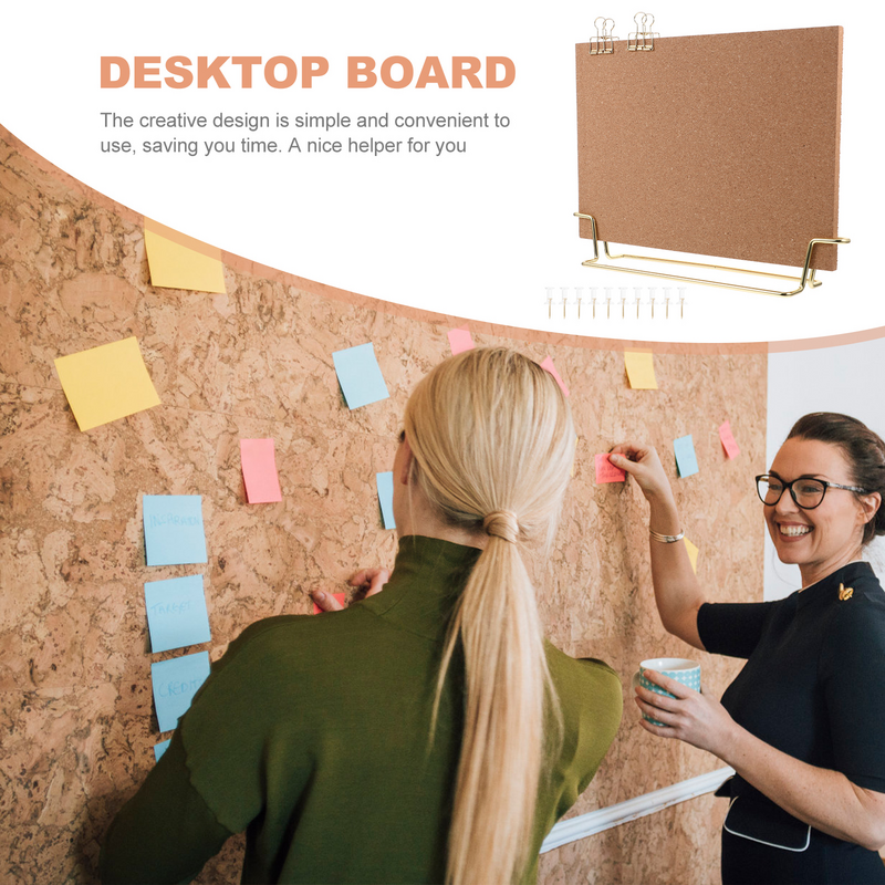 Message Board Cork Office Note Photo Wall Display Bracket Desk Decor for Pictures Small Bulletin Pin