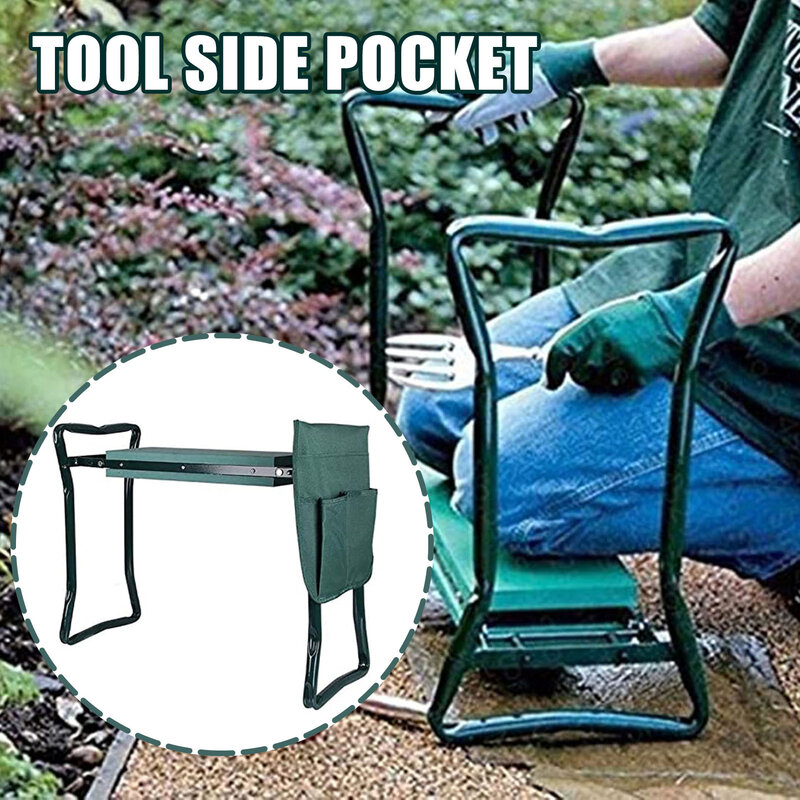 Hardware Tool Side Pockets Oxford Cloth Instrument Bag Pouch for Home Garden Kneeler Stools