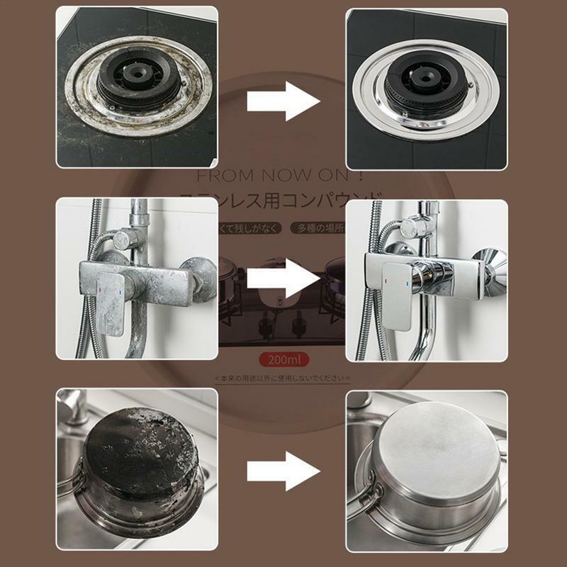 Detergente per elettrodomestici in acciaio 200ml smacchiatore per olio smalto per metalli forniture per la pulizia della cucina detergente per elettrodomestici smalto inossidabile